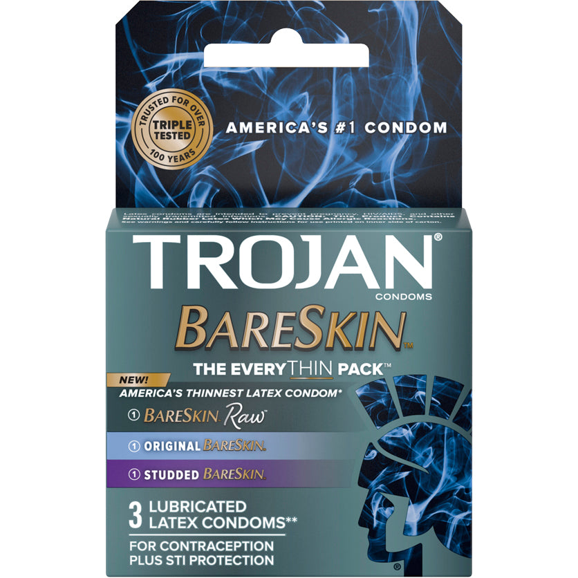 Trojan Bareskin (Grey) (501088) 3 Pk / 6 Ct