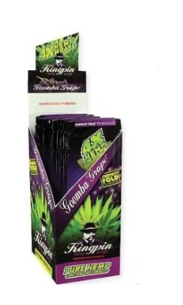 Kingpin Goomba Grape Hemp Wraps - 4 Wraps Per Pack - (25 Count Display)