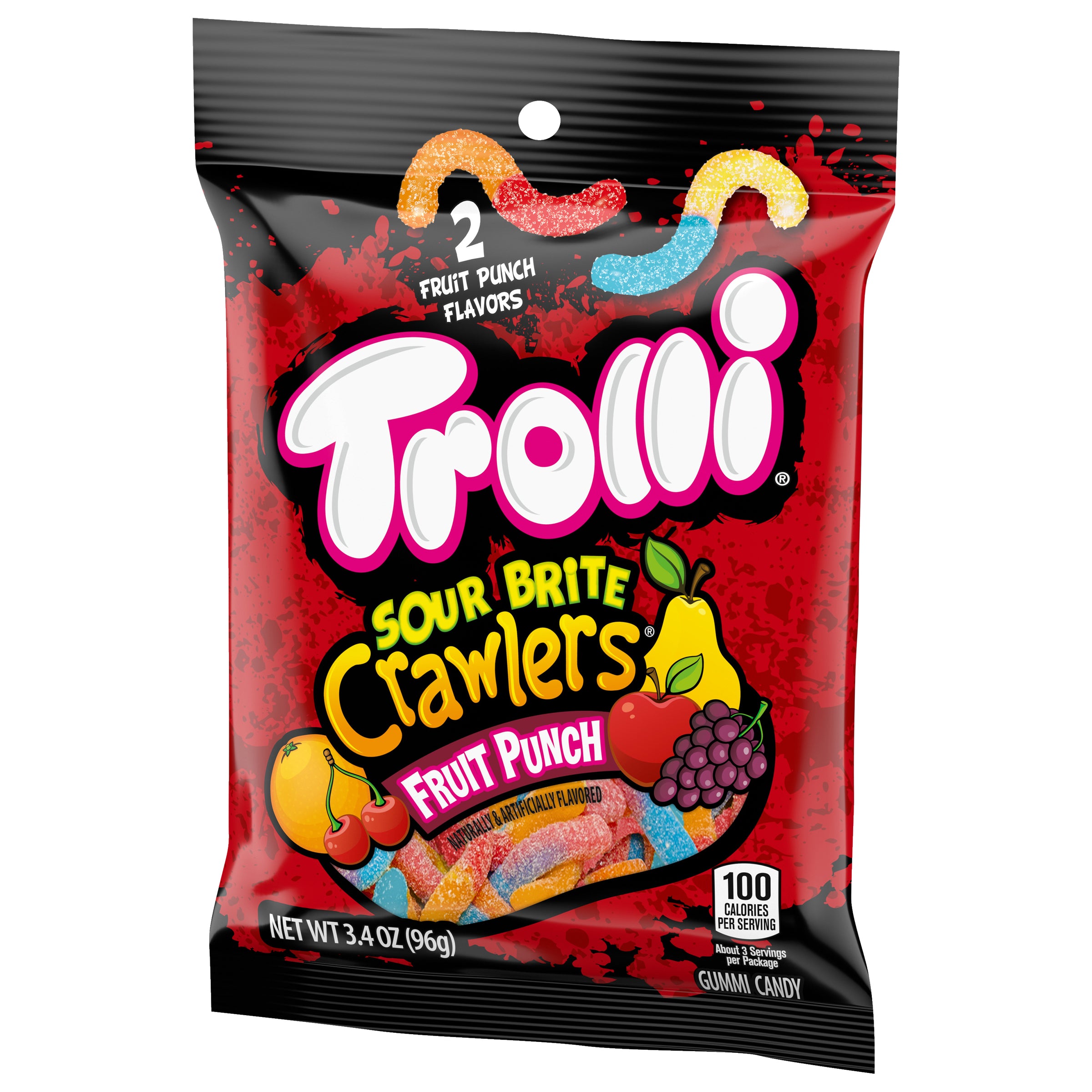 Trolli Sour Brite Crawlers Punch 3.4 Oz / 1Bag