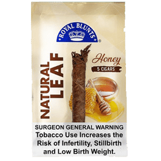 Royal Blunts Natural Leaf 5 Pk / 8 Ct Honey