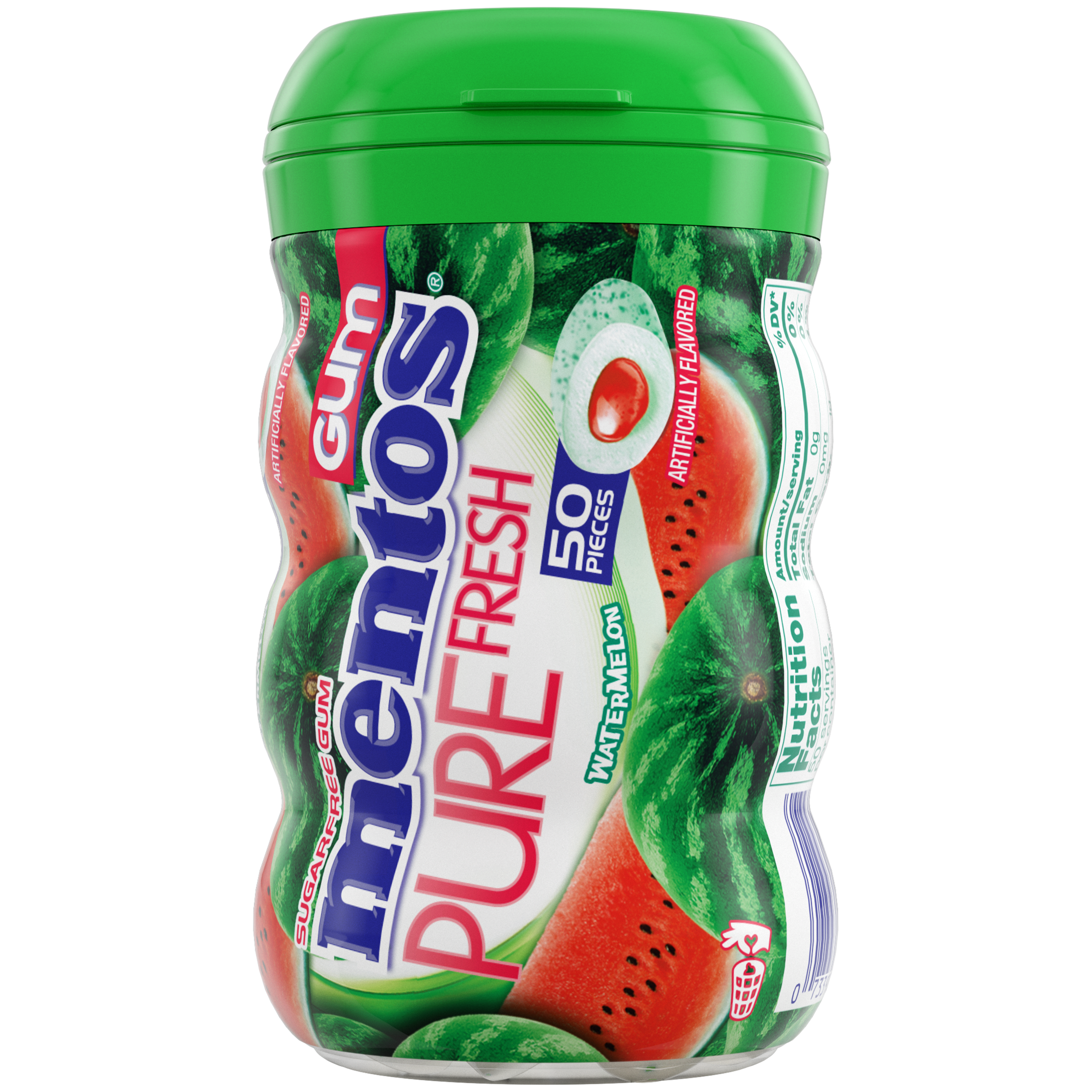 Mentos Pure Fresh Gum Watermelon 50 Pk /6 Ct