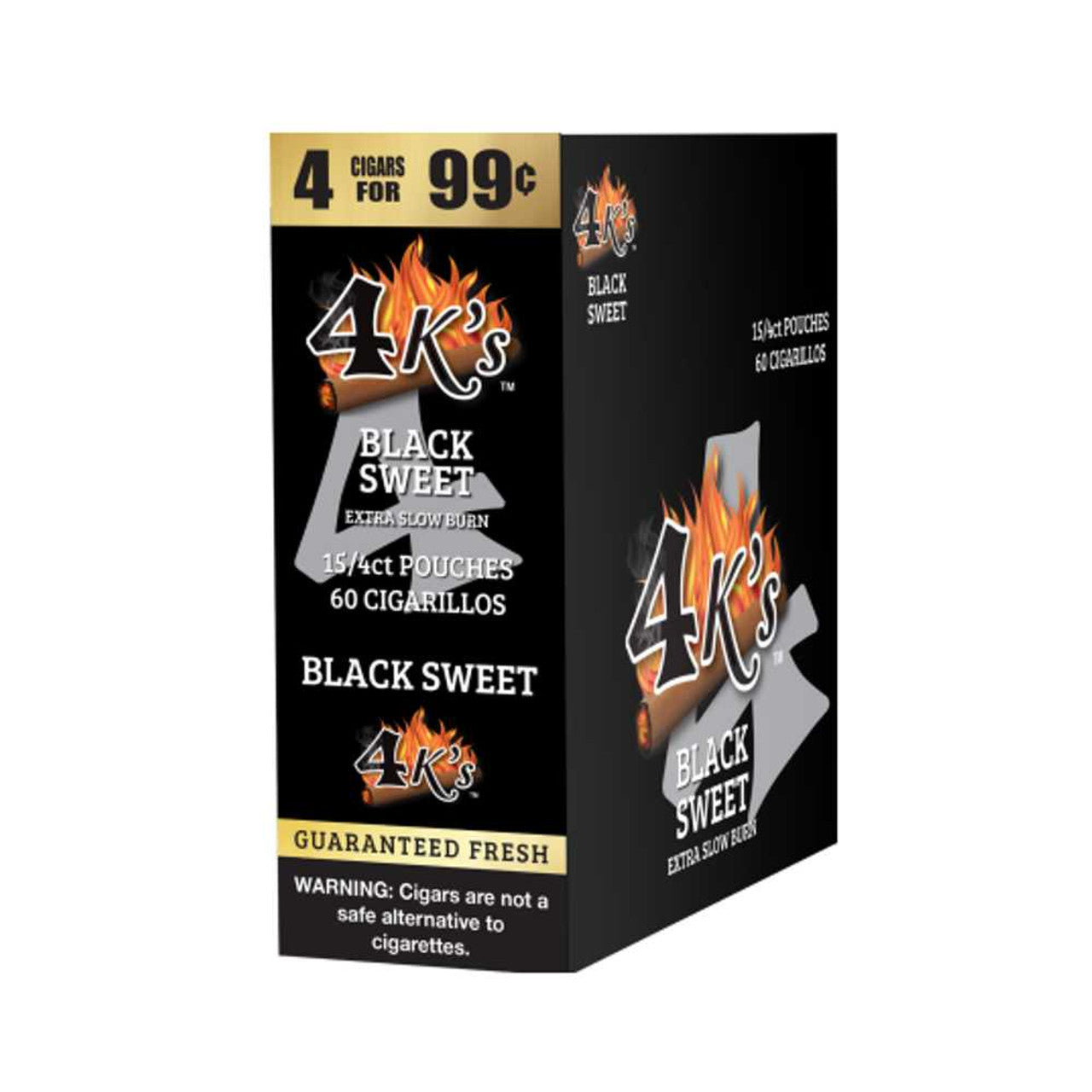 4 Kings 4F99 4 Pk / 15 Ct Black Sweet