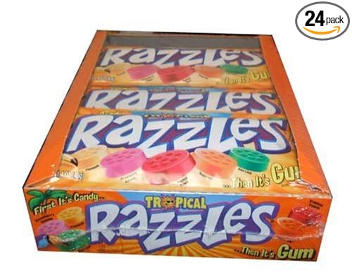 Razzles Gum Cherry Mix 1.6 Oz / 24 Ct