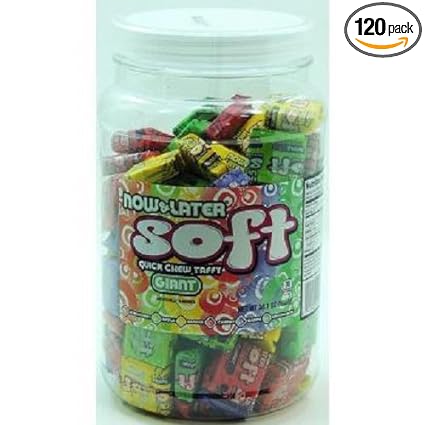 NOW & LATER GIANT SOFT ASSORTD JAR 120CT