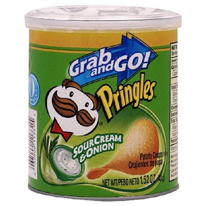 PRINGLES G N GO SOUR CR/ON 1.41 OZ / 12 CT