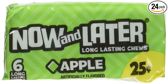 NOW AND LATER CHEWY APPLE 24 CT