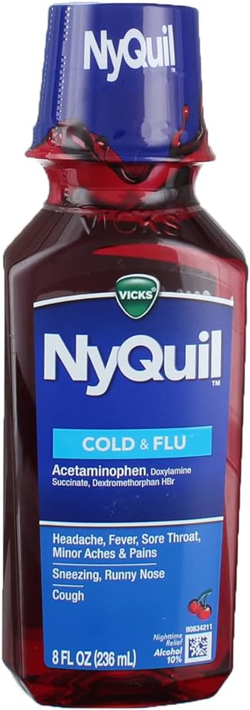 NYQUIL VICKS COLD & FLU CHERRY 8 OZ / 1 CT