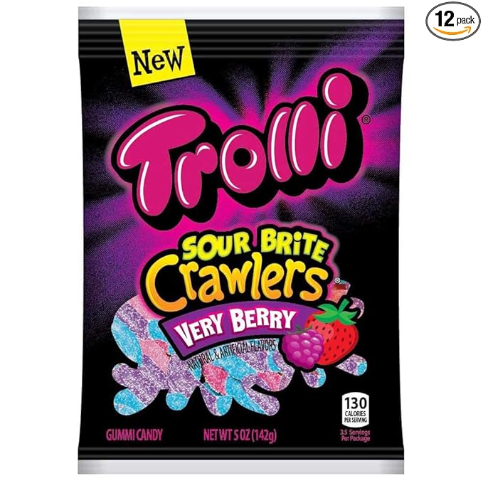 Trolli Sour Brite Crawlers Very Berry 4 Oz / 1Bag