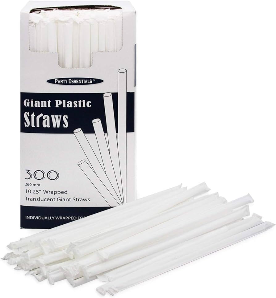 Straws Jumbo Giant 300Ct