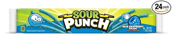 Sour Punch Straws 24 Ct Bluerasberry