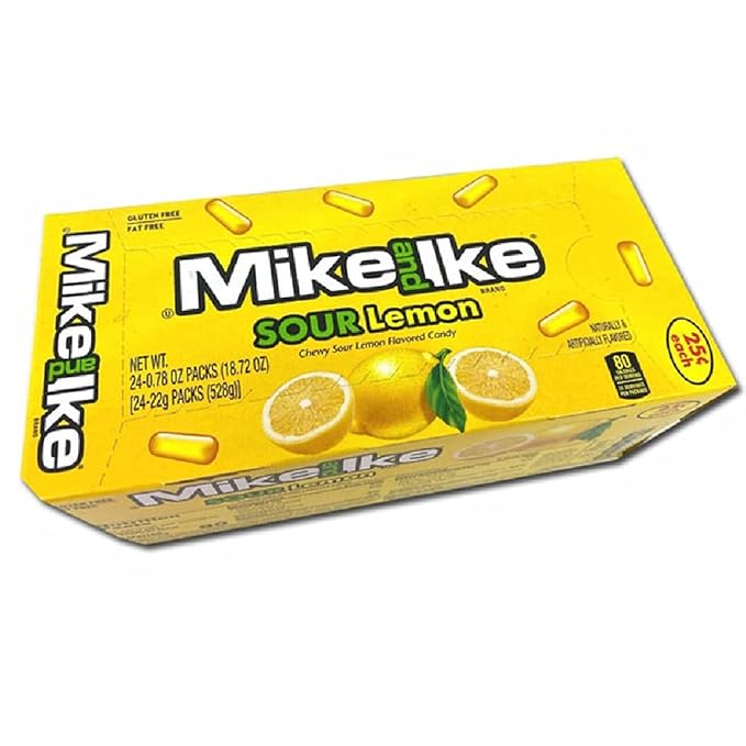 Mike And Ike $.25 Sour Lemon .78Oz 24 Ct