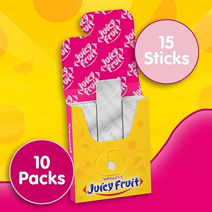 Wrigley 15 Pk / 10 Ct Juicy Fruit Starburst/Straw