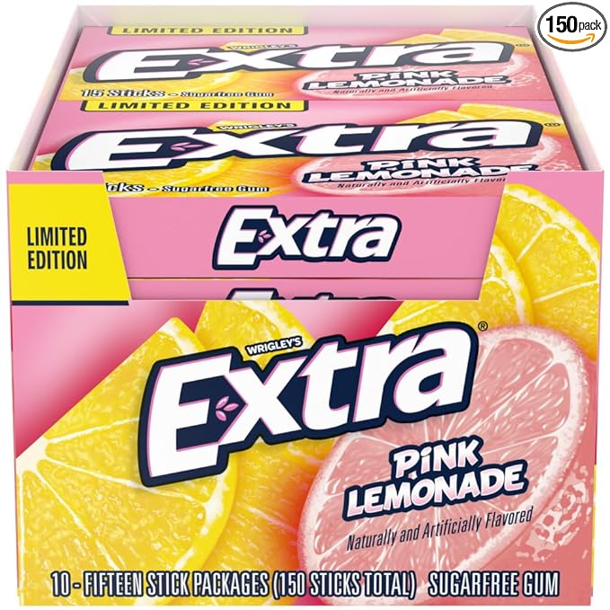 Extra 15 Pk / 10 Ct Pink Lemonade