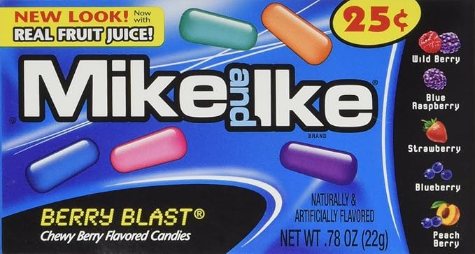 MIKE AND IKE berry blast 3f 99c 24 CT