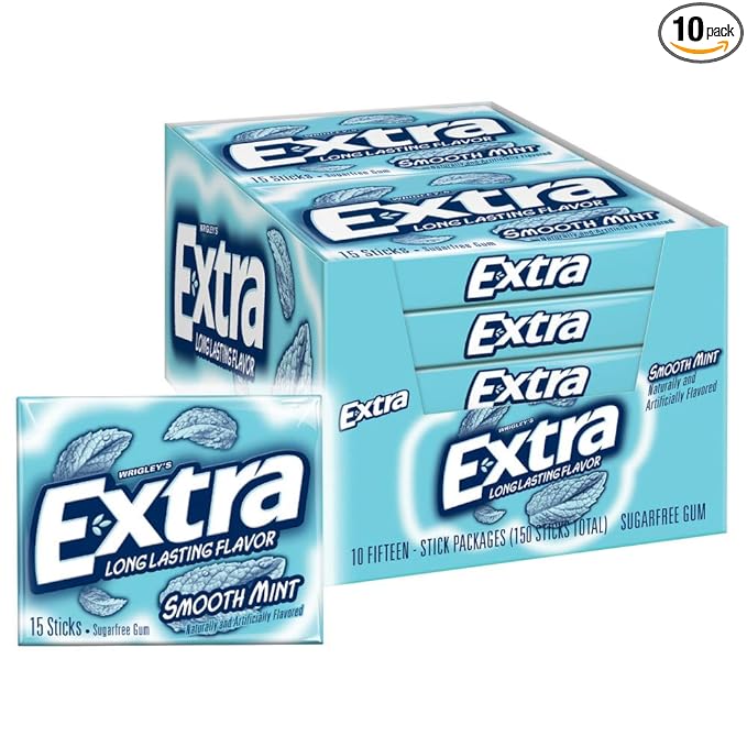 Extra 15 Pk / 10 Ct Smooth Mint