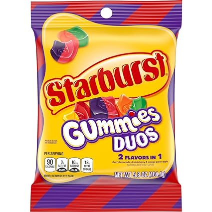 Starburst Gummies Duos 5.8 Oz Bag 1Ct