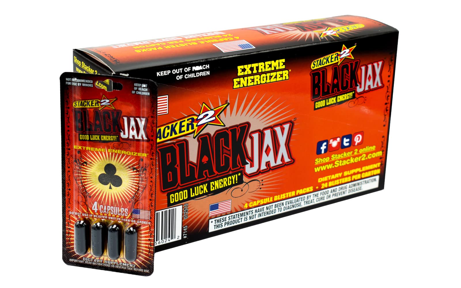 STACKER 2 BLACK JAX 4 PK / 24 CT