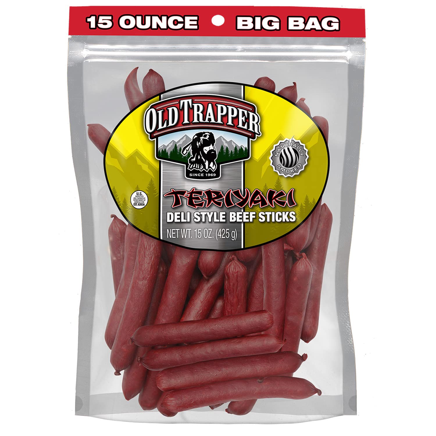 Old Trapper Beef Sticks Teriyak Deli 1.75 Oz/ 26Ct