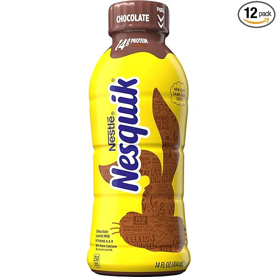 Nesquik Double Chocolate Milk 14 Oz /12Ct