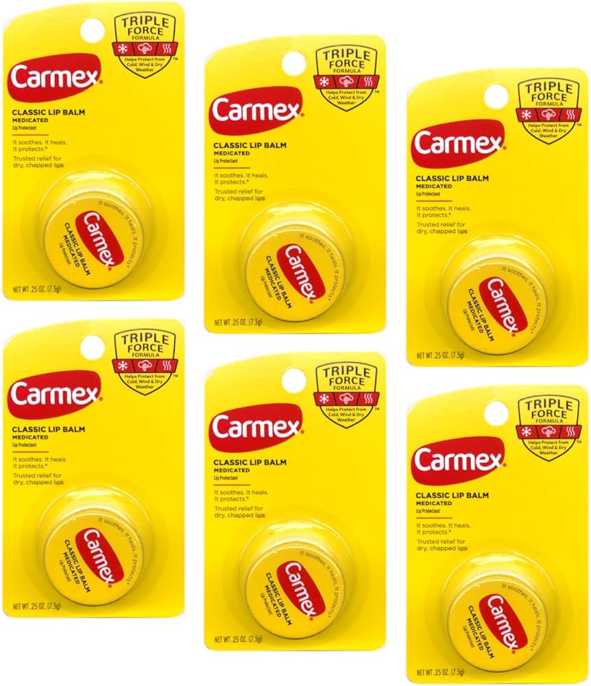 Carmex Jar Carded 6 Ct