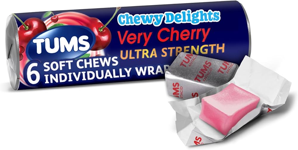 TUMS CHEWY DELIGHT VERY CHERRY 6 / 12 CT