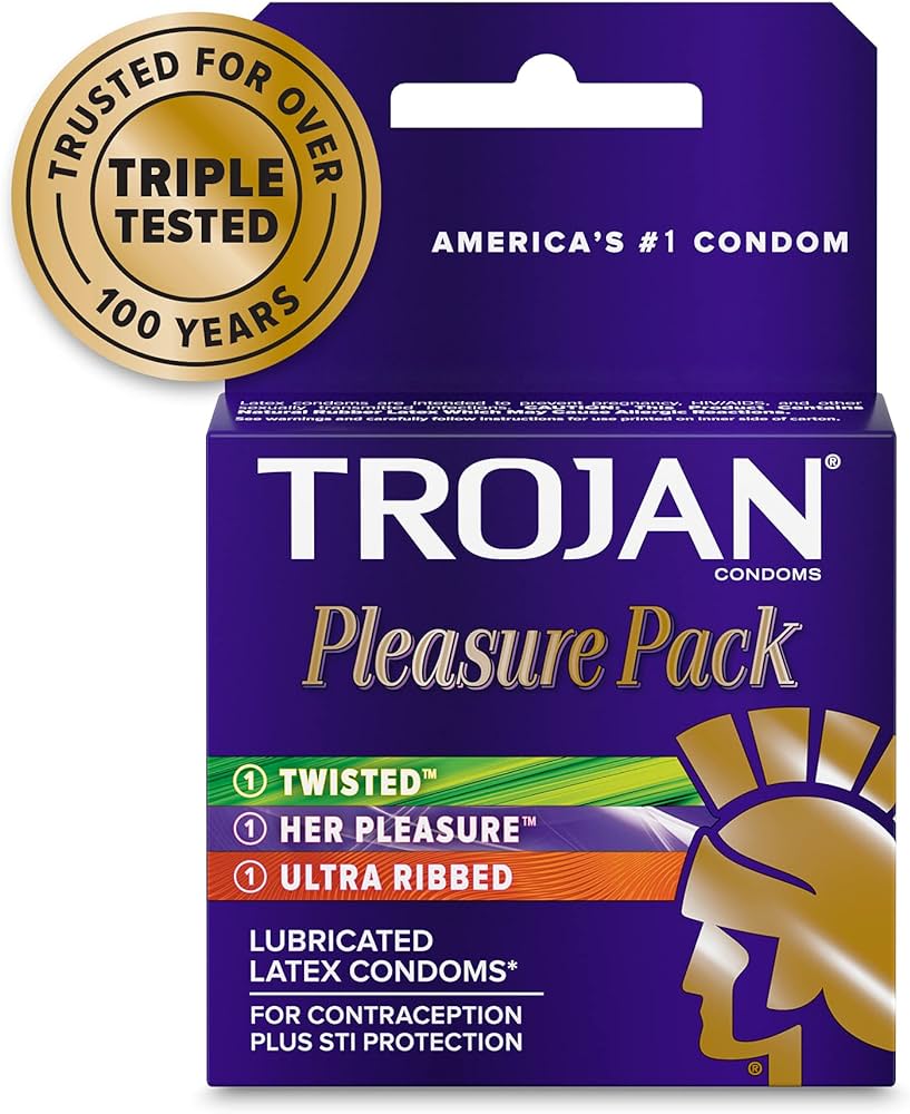 Trojan Pleasure Purple (500217) 3 Pk / 6 Ct