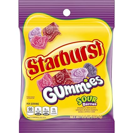 Starburst Gummies Sours Berries 5.8 Oz/1Bag