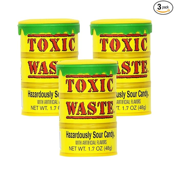 Toxic Waste Yellow Color Drums 1.7 Oz / 12 Ct