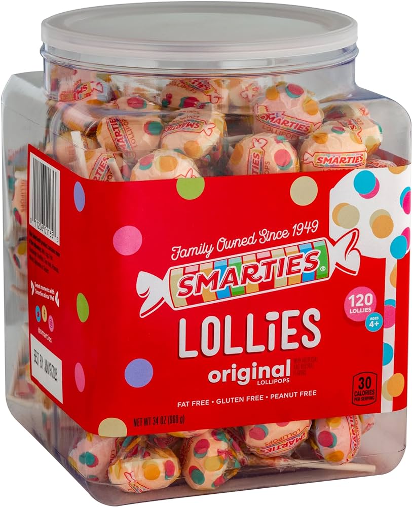 SMARTIES LOLLIES POPS 120 CT