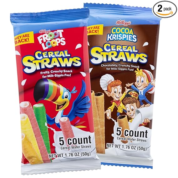 Kelloggs Cereal Straws Cocoa Krispies 5 Pk /24Ct