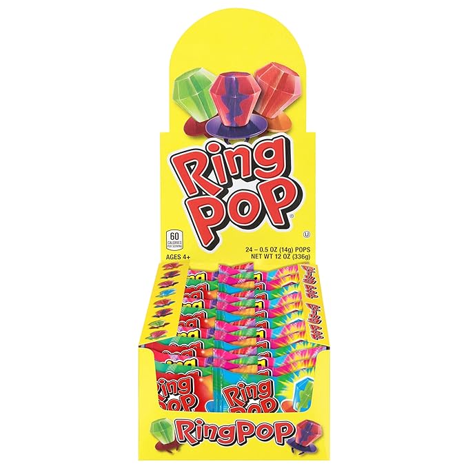 RING POP ASSORTED JAR 0.5 OZ / 40 CT