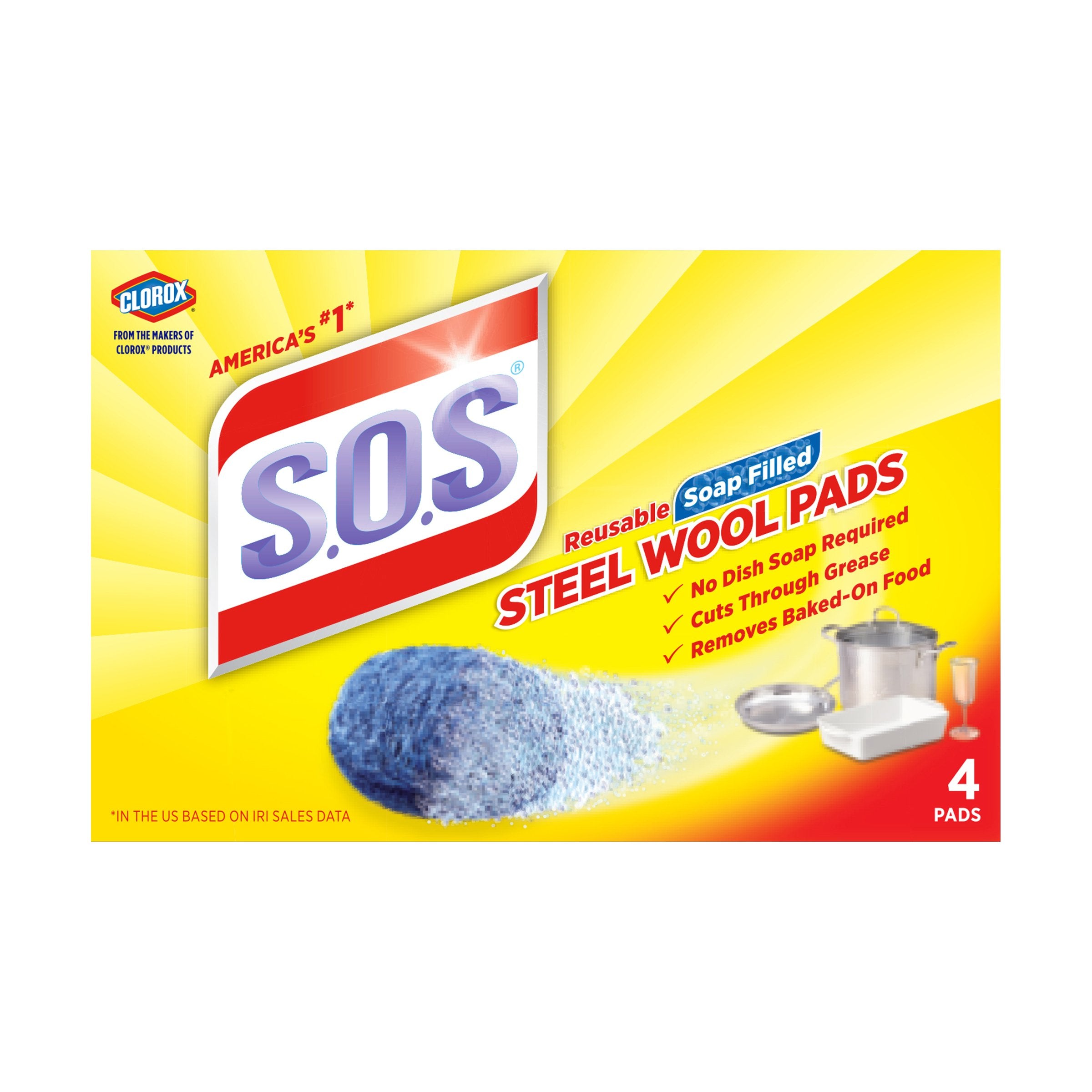 SOS SOAP PADS 4 PK / 1 CT