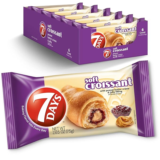 7 Days Croissants PEANUT & jelly 6 Ct