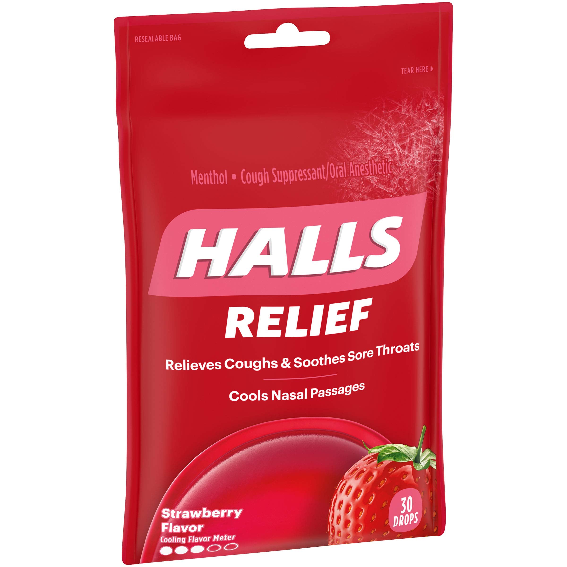 HALLS TRIPLE ACTION STRAWBERRY 20 CT