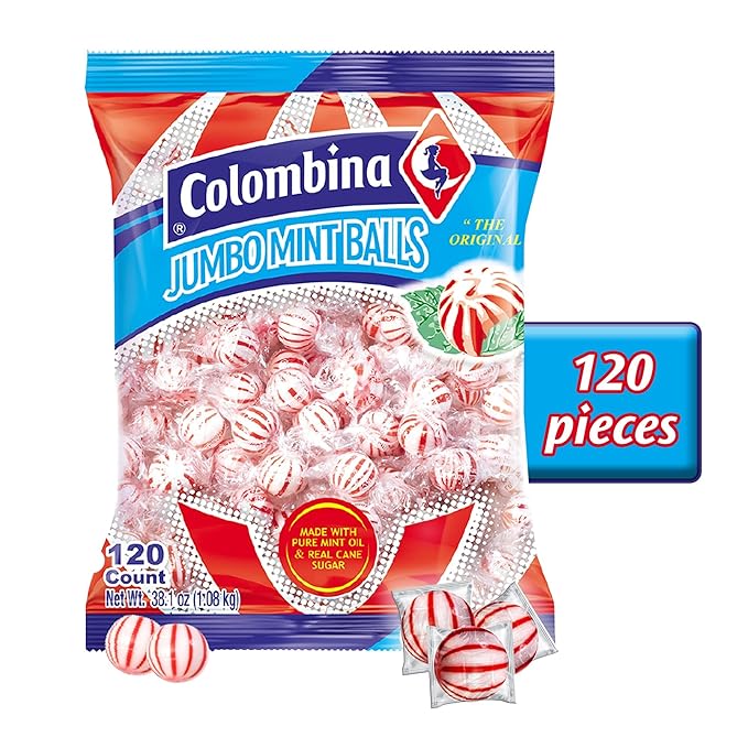 COLOMBINA JUMBO MINT BALLS 120 CT