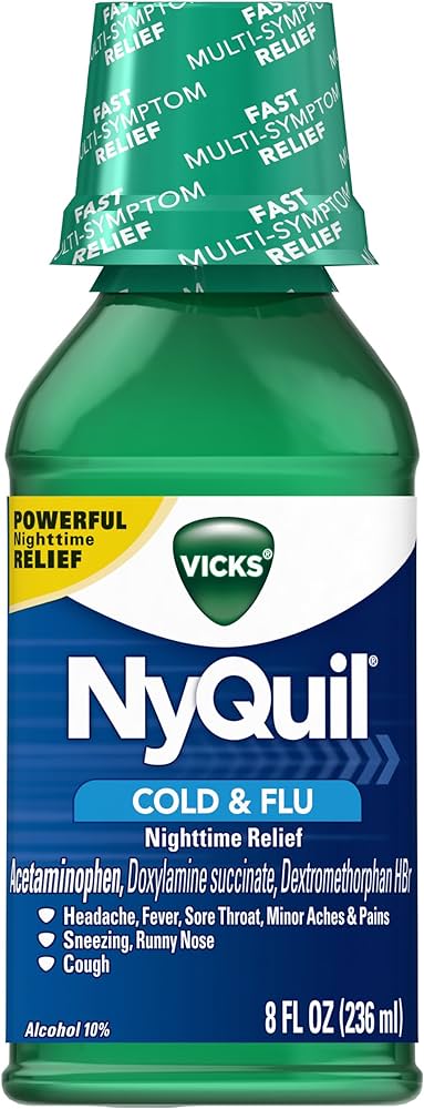 NYQUIL VICKS COLD & FLU GREEN 8 OZ / 1 CT