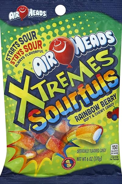 Airhead Xtremes Bites Sour Rainbow Ber 6 Oz / 1 Ct