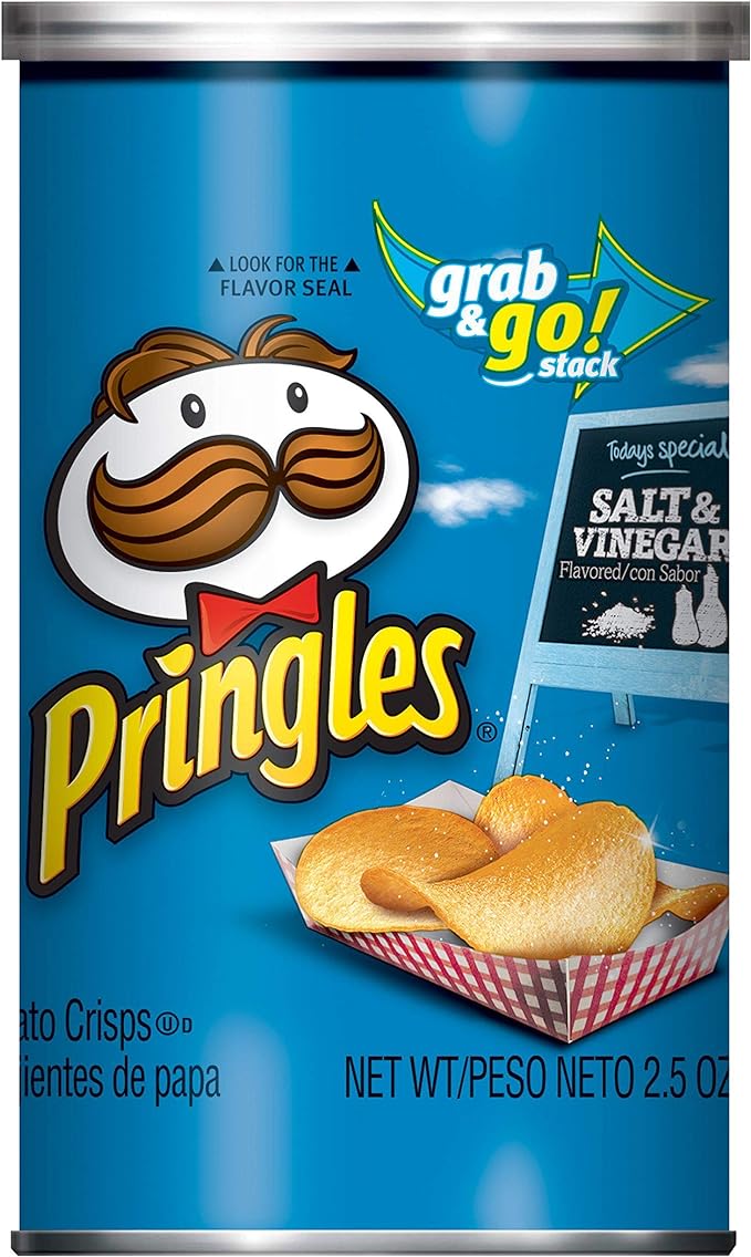 PRINGLES G N GO SALT & VINEGAR 2.5 OZ / 12 CT