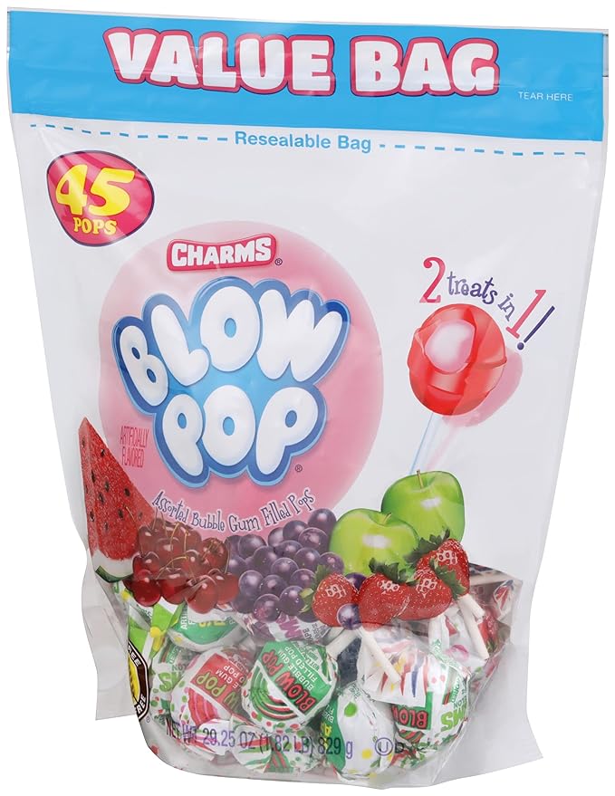 Charms Blow Pop Ass 180 Ct Display