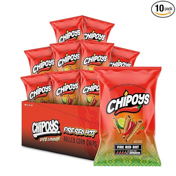 Chipoys Fire Red Hot 2 Oz / 10 Ct