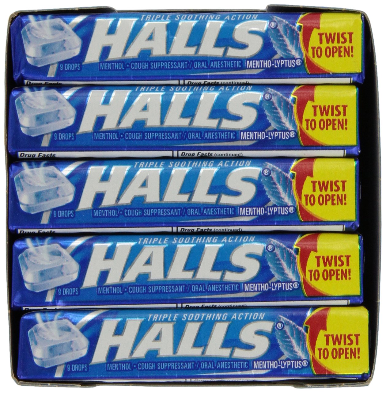 HALLS TRIPLE ACTION MENTHOL LYPTUS 20 CT