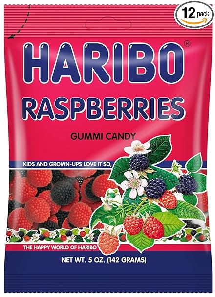 Haribo Raspberries 5 Oz / 1Bag