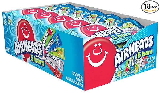 Airheads 5 Bars Pk 18 Ct