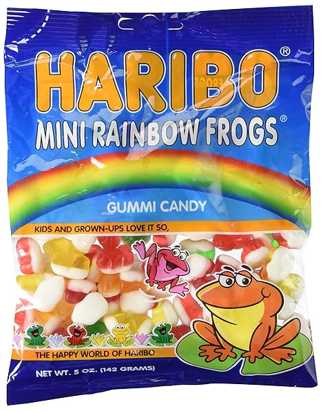 Haribo Mini Rainbow Frogs 5 Oz / 1 Bag