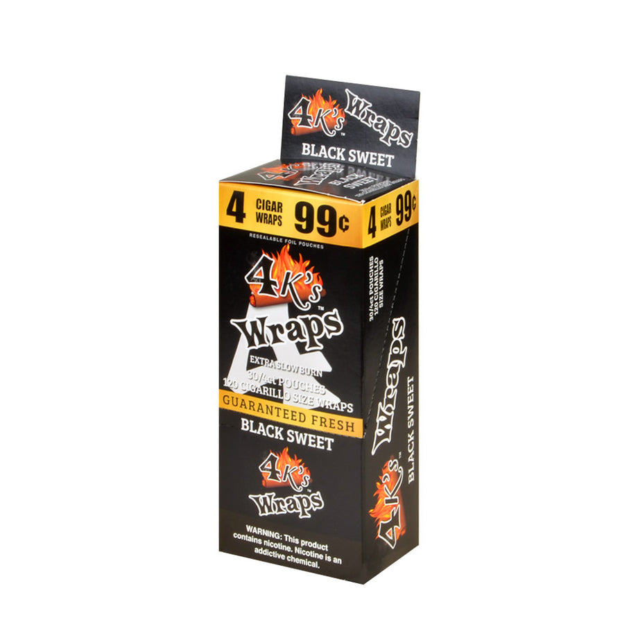 4 Kings Wrap 4F99 4 Pk / 30 Ct Black Sweet