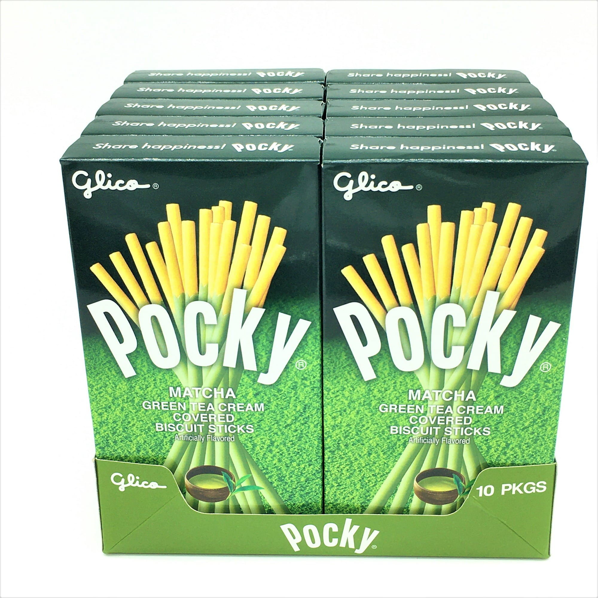 Pocky Matcha (Green Tea) 2.47 Oz /10Pk /1Ct