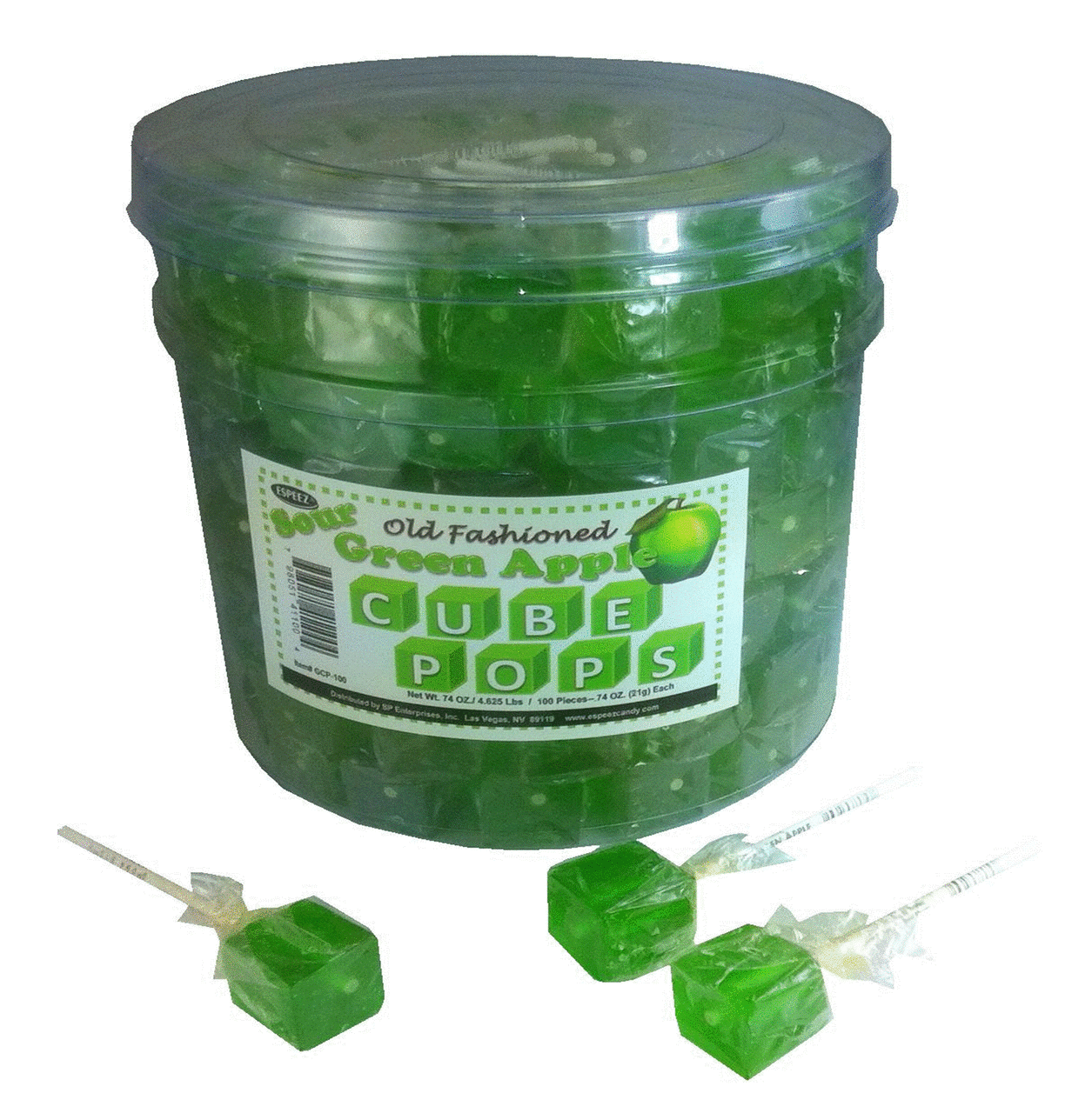 Cube Pops Green Apple 100 Ct