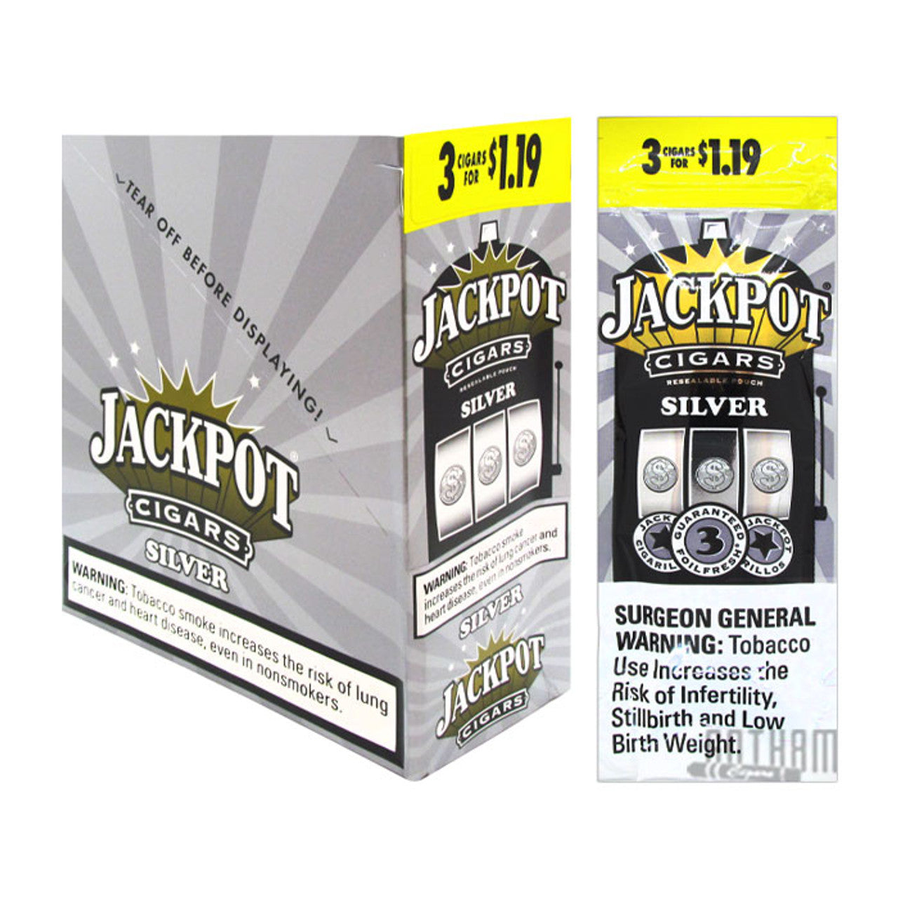 JACKPOT 3F1.19 3PK /15 CT SILVER