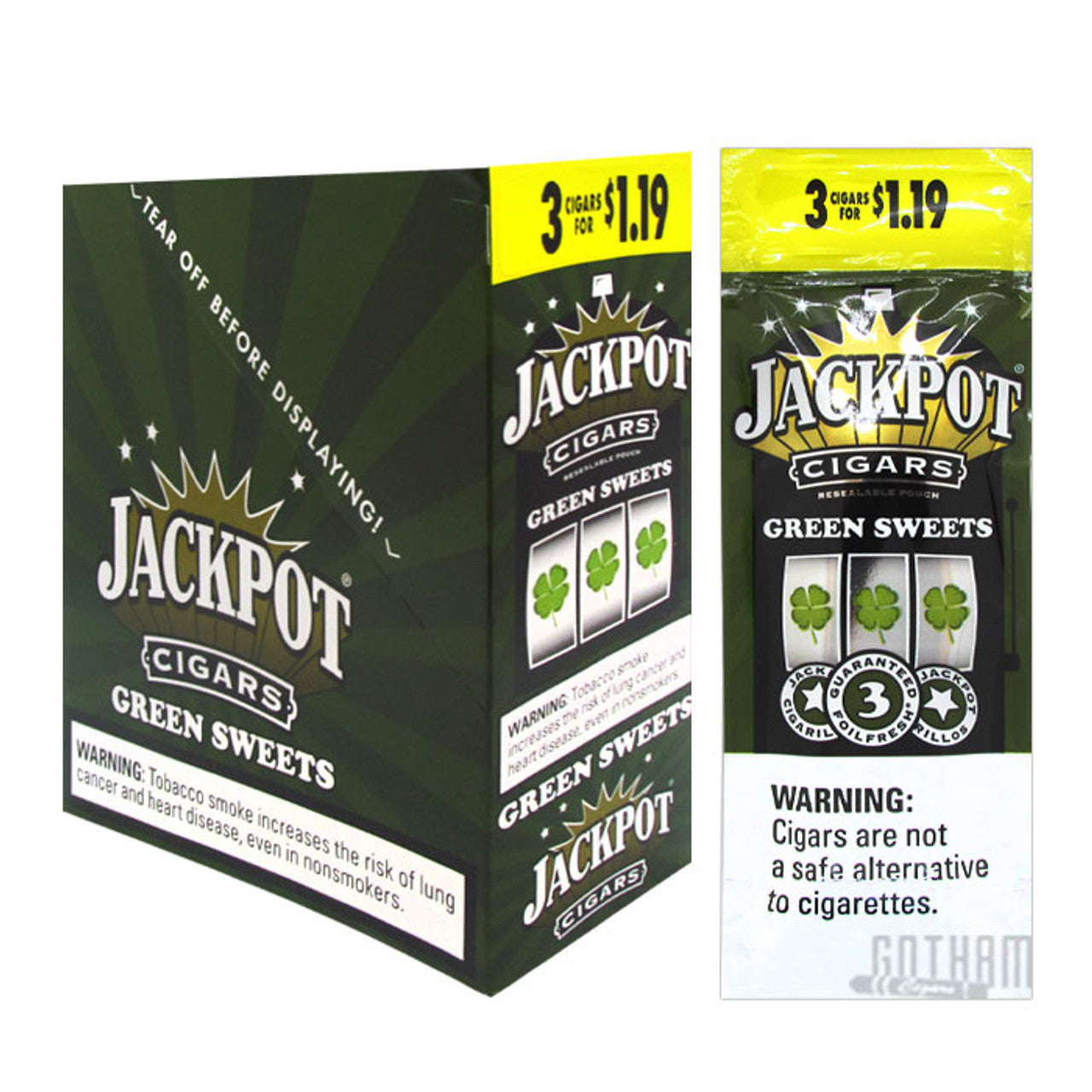 JACKPOT GREEN SWEETS 3F1.19 3PK /15 CT