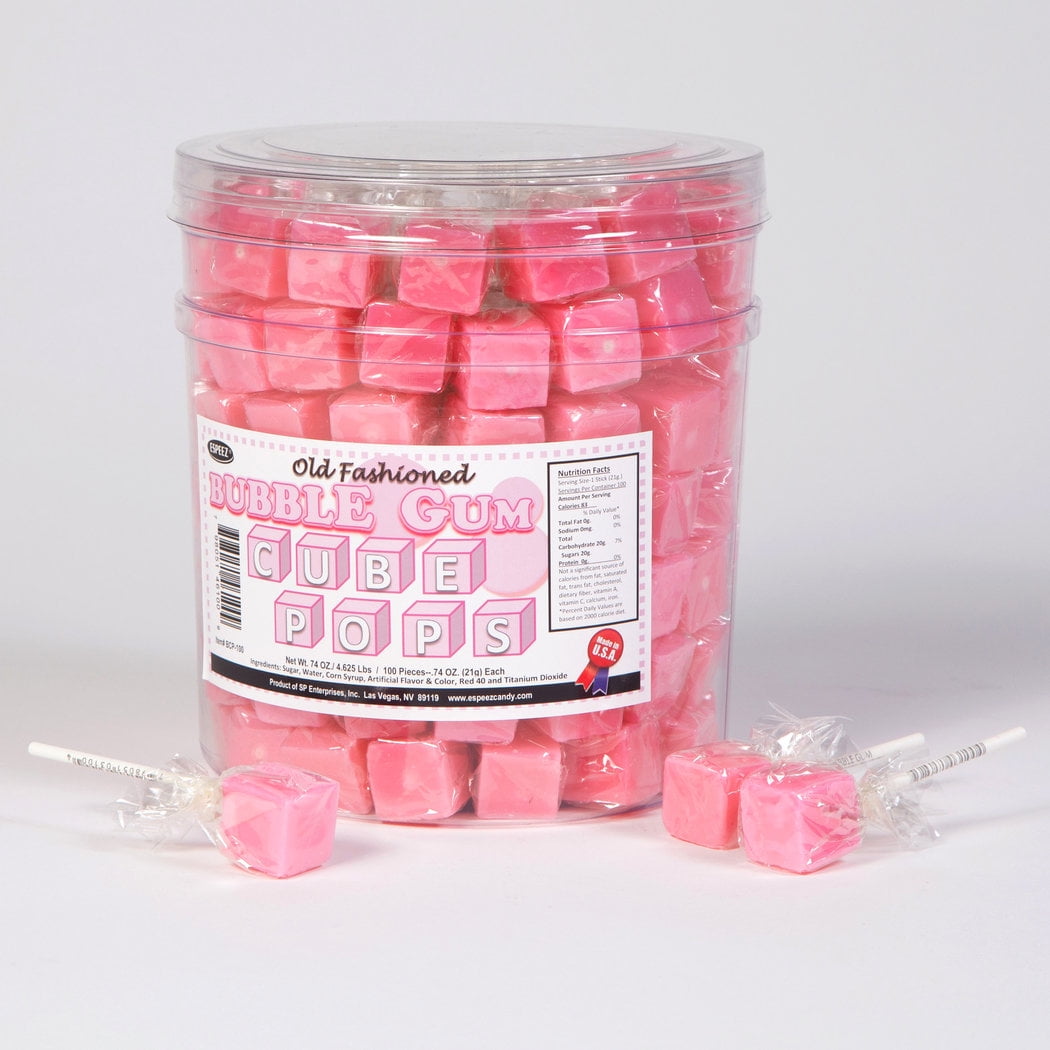 Cube Pops Bubble Gum 100 Ct